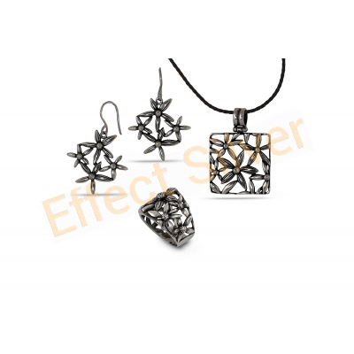 Silver Set - Flowers